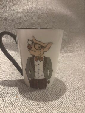 Signature Housewares Hipster Pig 16.5 oz Mug